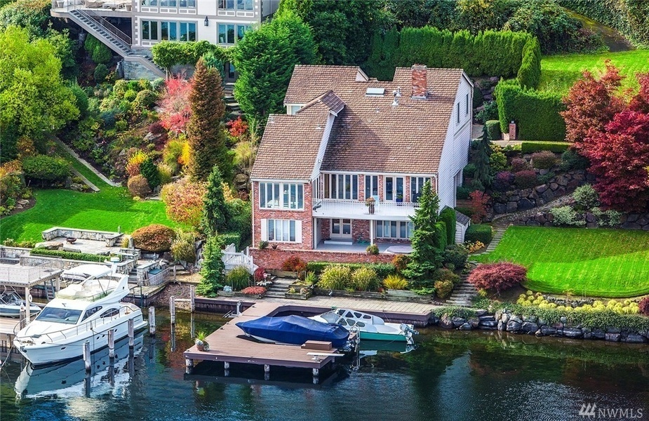 The five-bedroom waterfront property by Meydenbauer Bay is on the market for $4.99 million.