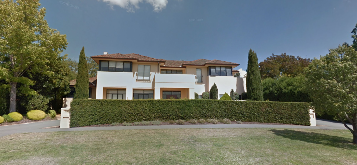 An exterior view of the five-bedroom, Tasmania Circle home with an asking price of about $3.8 million