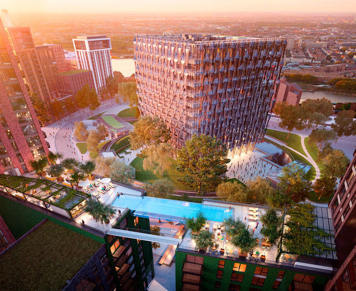 The ‘sky pool’ at Embassy Gardens will connect two towers at the 10th floor.