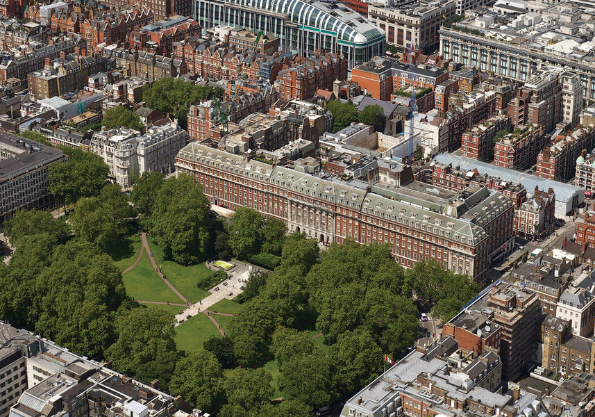 Aerial view of Grosvenor Square