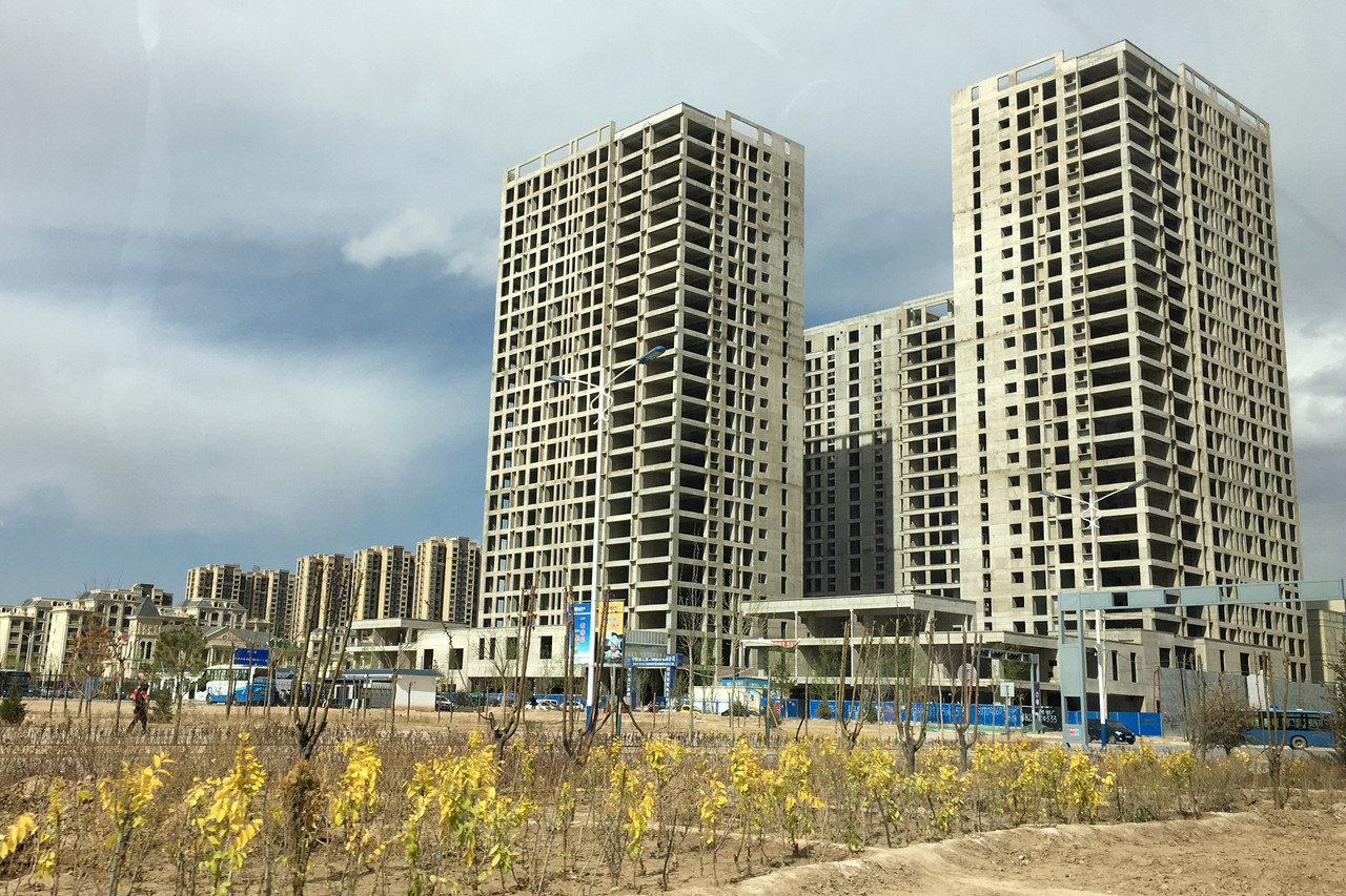 兰州新区的空置房。从兰州市区到新区需要大约一个小时的车程。