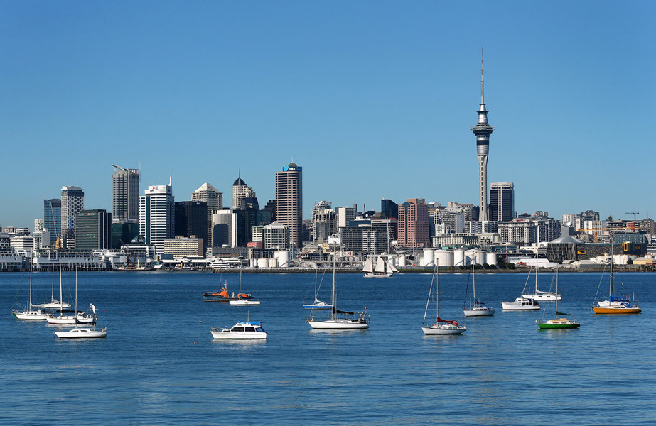 The Auckland skyline.