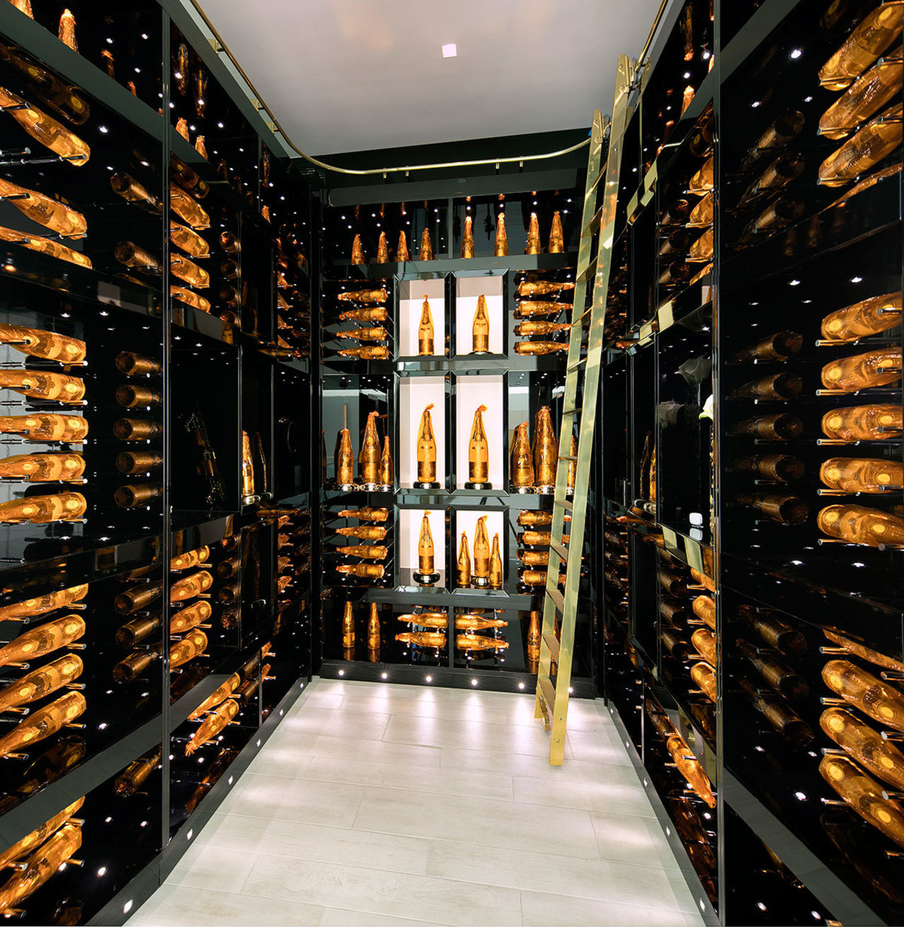 A Cristal Champagne room at Opus, a Beverly Hills spec mansion