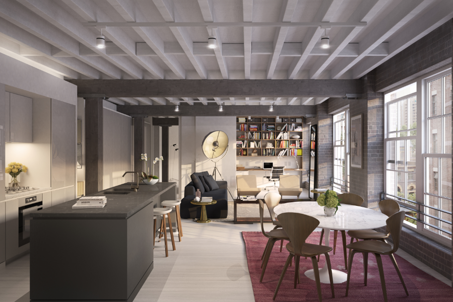 The New York-style warehouse apartments will be completed this year.<br />
